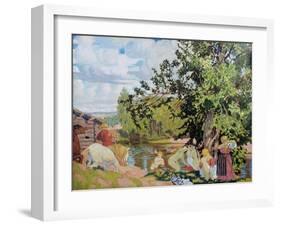 The Bath, 1910-Boris Michaylovich Kustodiev-Framed Giclee Print