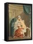 The Bath, by Nicolas Francois Regnault-Pierre Antoine Baudouin-Framed Stretched Canvas