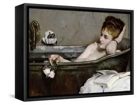 The Bath, circa 1867-Alfred Georges Stevens-Framed Stretched Canvas