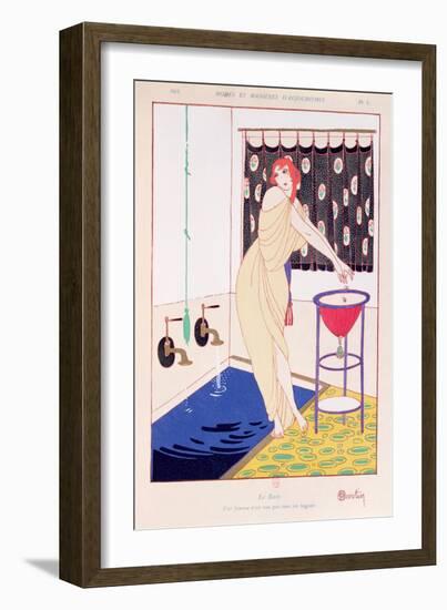 The Bath, Illustration from Modes et Manieres D'Aujourd'Hui, 1913-Charles Martin-Framed Giclee Print