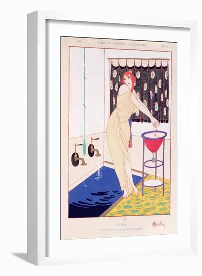 The Bath, Illustration from Modes et Manieres D'Aujourd'Hui, 1913-Charles Martin-Framed Giclee Print