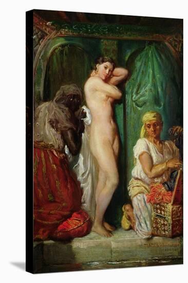 The Bath in the Harem, 1849-Theodore Chasseriau-Stretched Canvas