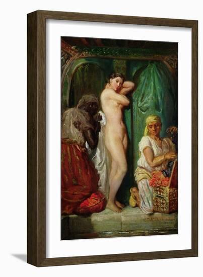 The Bath in the Harem, 1849-Theodore Chasseriau-Framed Giclee Print