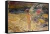 The Bath, Jávea. Sorolla's wife and daughters splash in the ocean on the Spanish coast.-Joaquin Sorolla-Framed Stretched Canvas