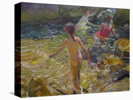 The Bath, Javea-Joaquín Sorolla y Bastida-Stretched Canvas