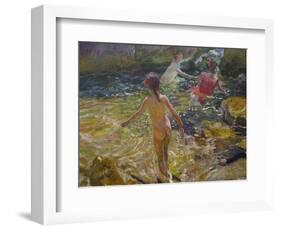 The Bath, Javea-Joaquín Sorolla y Bastida-Framed Art Print