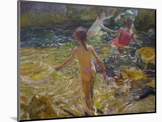 The Bath, Javea-Joaquín Sorolla y Bastida-Mounted Art Print