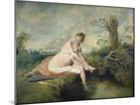 The Bath of Diana, C. 1715-16-Jean Antoine Watteau-Mounted Giclee Print