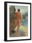 The Bather, 1912 (Oil on Canvas)-Henry Scott Tuke-Framed Giclee Print