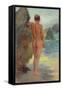 The Bather, 1912 (Oil on Canvas)-Henry Scott Tuke-Framed Stretched Canvas