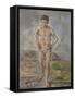 The Bather, C.1885 (Oil on Canvas)-Paul Cezanne-Framed Stretched Canvas