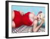 The Bather in Red-Rachel Deacon-Framed Giclee Print