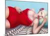 The Bather in Red-Rachel Deacon-Mounted Giclee Print