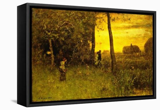 The Bathers, 1888-George Snr. Inness-Framed Stretched Canvas