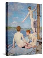 The Bathers, 1889-Henry Scott Tuke-Stretched Canvas