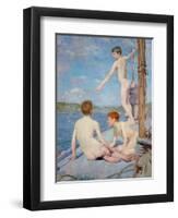 The Bathers, 1889-Henry Scott Tuke-Framed Giclee Print