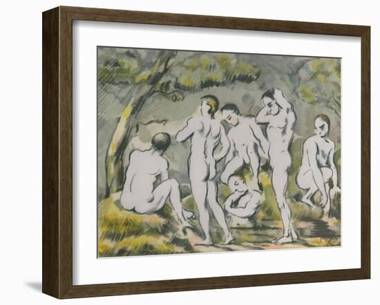 'The Bathers', 1946-Paul Cezanne-Framed Giclee Print