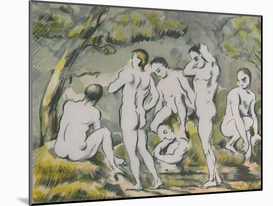 'The Bathers', 1946-Paul Cezanne-Mounted Giclee Print