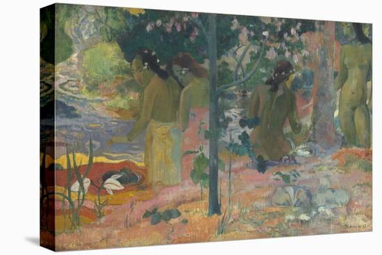 The Bathers, by Paul Gauguin, 1897, French Post-Impressionist painting,-Paul Gauguin-Stretched Canvas