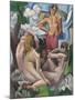 The Bathers, by Roger de La Fresnaye, 1912, French painting,-Roger de La Fresnaye-Mounted Art Print