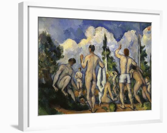 The Bathers, c.1890-Paul Cézanne-Framed Giclee Print