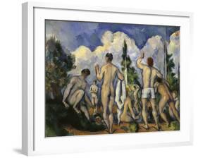 The Bathers, c.1890-Paul Cézanne-Framed Giclee Print