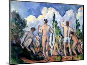 The Bathers, circa 1890-92-Paul Cézanne-Mounted Giclee Print