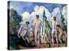 The Bathers, circa 1890-92-Paul Cézanne-Stretched Canvas