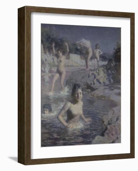 The Bathers; La Baignade-Etienne Alphonse Dinet-Framed Giclee Print