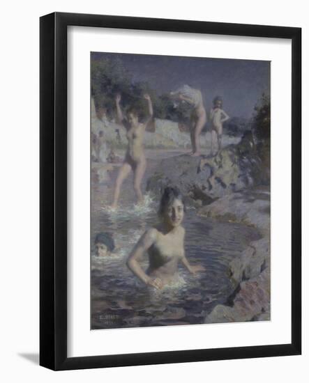 The Bathers; La Baignade-Etienne Alphonse Dinet-Framed Giclee Print