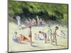 The Bathers of Mericourt; La Baignade a Mericourt, 1935-Maximilien Luce-Mounted Giclee Print