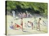 The Bathers of Mericourt; La Baignade a Mericourt, 1935-Maximilien Luce-Stretched Canvas