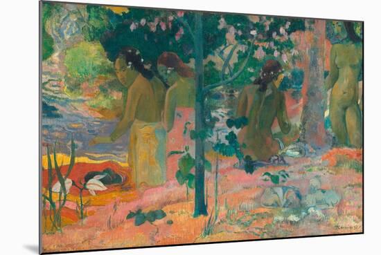 The Bathers-Paul Gauguin-Mounted Art Print