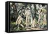 The Bathers-Paul Cézanne-Framed Stretched Canvas
