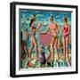 The Bathers-PJ Crook-Framed Giclee Print