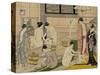 The Bathhouse Women, 1790S-Torii Kiyonaga-Stretched Canvas