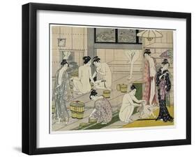 The Bathhouse Women, 1790S-Torii Kiyonaga-Framed Giclee Print