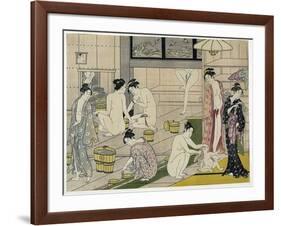 The Bathhouse Women, 1790S-Torii Kiyonaga-Framed Giclee Print