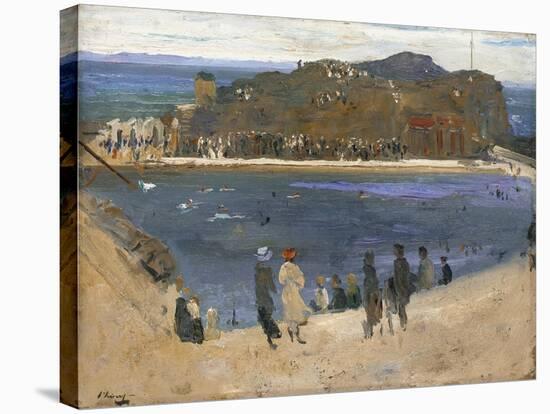 The Bathing Pool, North Berwick, 1919-Sir John Lavery-Stretched Canvas