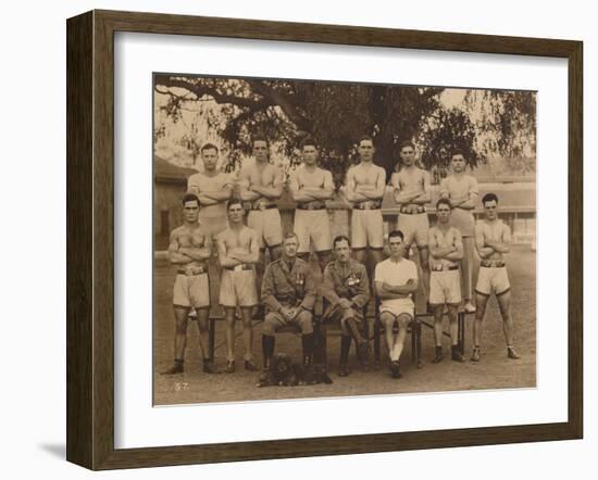 The Battalion Boxing Team of the First Battalion, the Queen's Own Royal West Kent Regiment-null-Framed Photographic Print