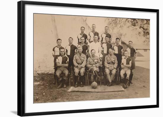 The Battalion Football Team of the First Battalion, the Queen's Own Royal West Kent Regiment-null-Framed Photographic Print