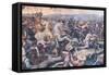 The Battle at the Milvian Bridge, Detail (Fresco)-Giulio Romano-Framed Stretched Canvas