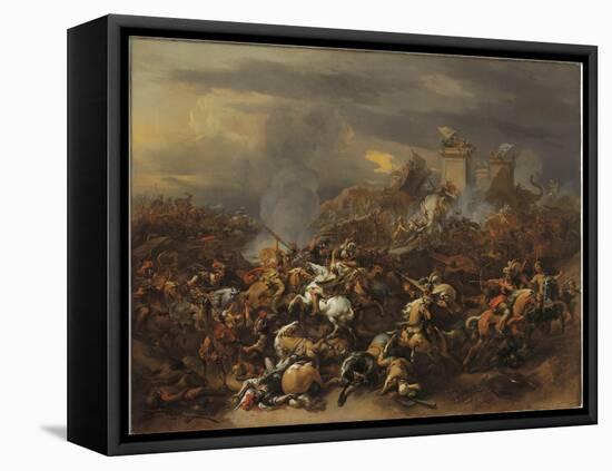 The Battle Between Alexander and Porus-Nicolaes Pietersz. Berchem-Framed Stretched Canvas