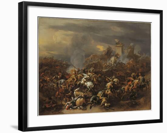 The Battle Between Alexander and Porus-Nicolaes Pietersz. Berchem-Framed Giclee Print