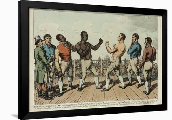 The Battle Between Cribb and Molineaux-George Cruikshank-Framed Giclee Print