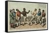 The Battle Between Cribb and Molineaux-George Cruikshank-Framed Stretched Canvas