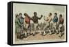 The Battle Between Cribb and Molineaux-George Cruikshank-Framed Stretched Canvas