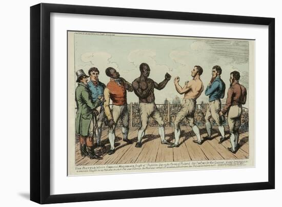 The Battle Between Cribb and Molineaux-George Cruikshank-Framed Giclee Print