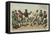 The Battle Between Cribb and Molineaux-George Cruikshank-Framed Stretched Canvas