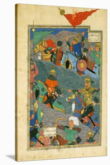 The Battle Between Kay Khusraw and the King of Makran, 1494-null-Stretched Canvas